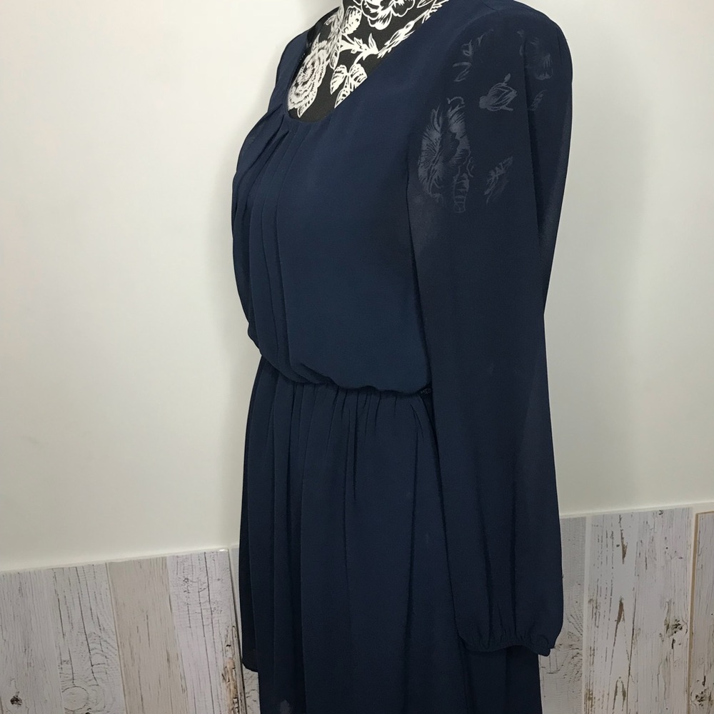 Navy Sheer Dress - Picture 3 of 4